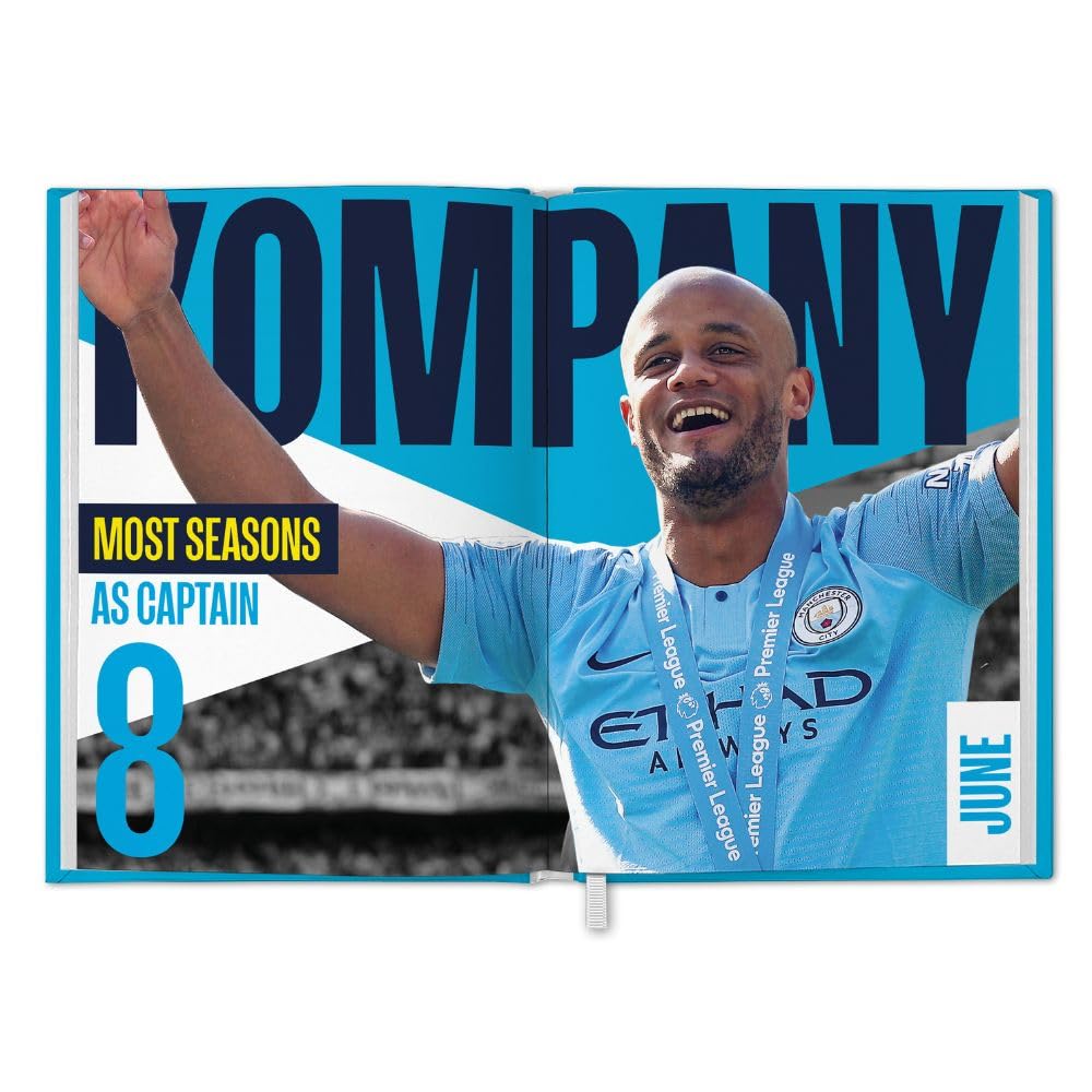 2025 Light Blue Hardback A5 Manchester City FC Weekly View Diary