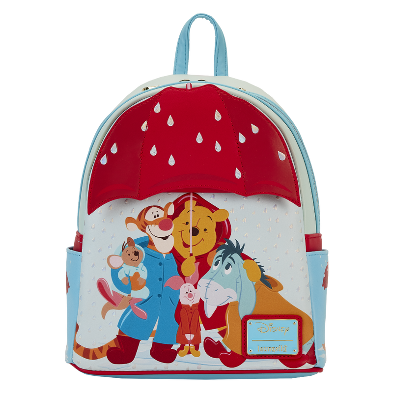 Loungefly Brand Mini Backpack Inspired by Disney's Winnie the Pooh and Friends on a Rainy Day