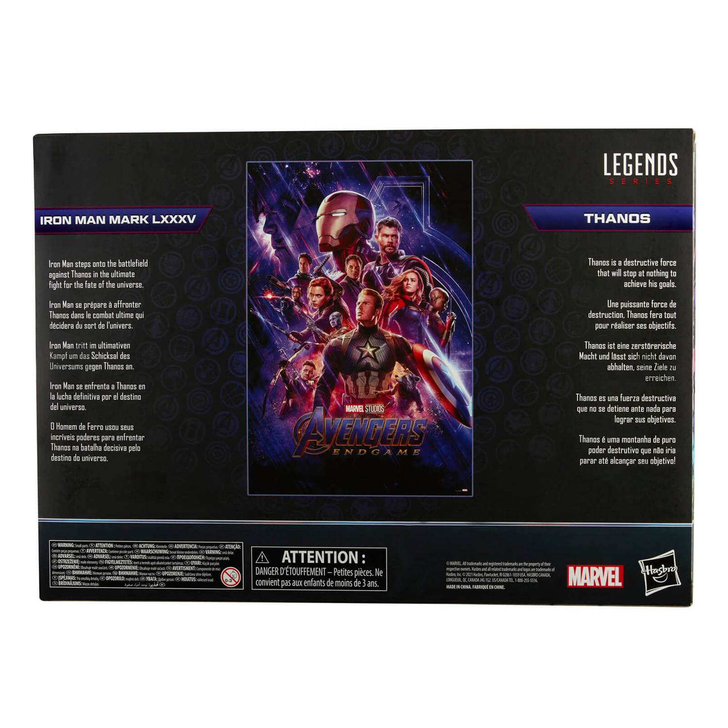 6-inch Marvel Legends Series Iron Man Mark 85 & Thanos Collectible Action Figure 2 Pack