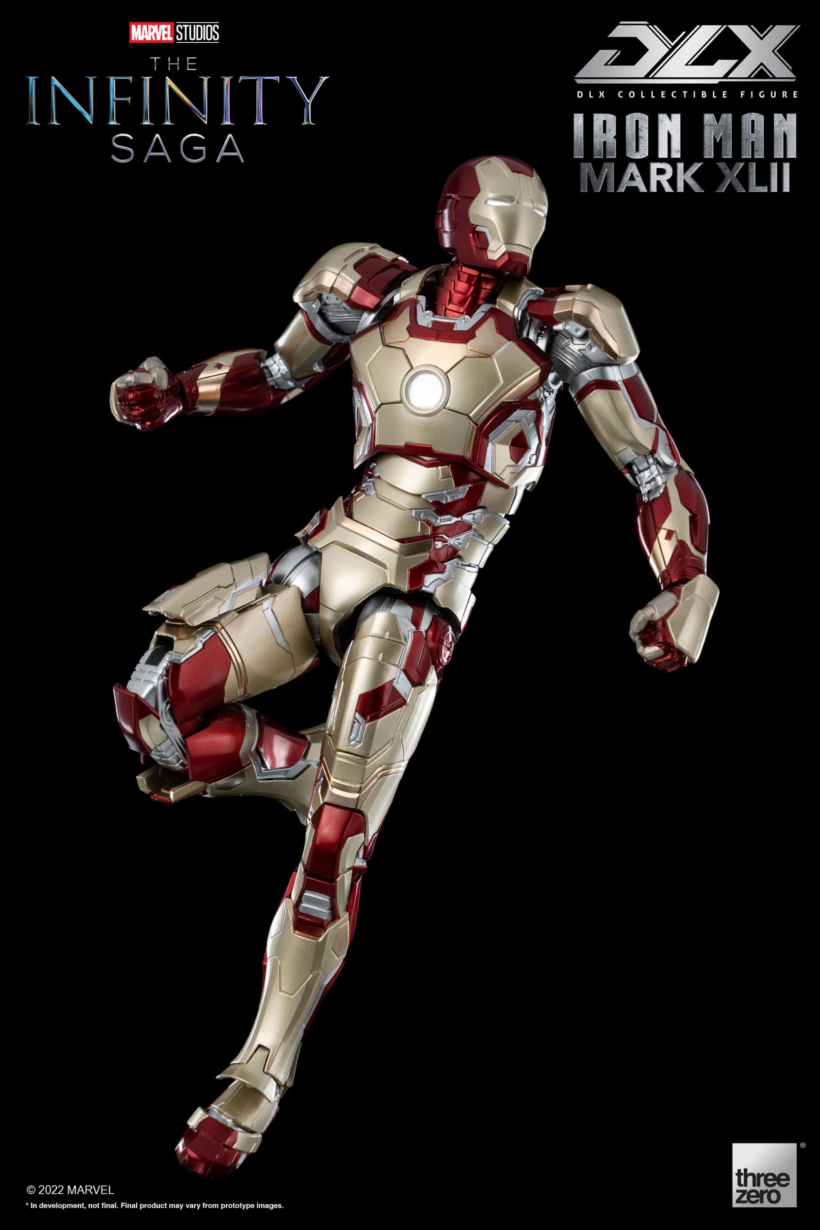 Marvel The Infinity Saga Deluxe Iron Man Mark 42 1/12 Scale Collectible Figure for Fans