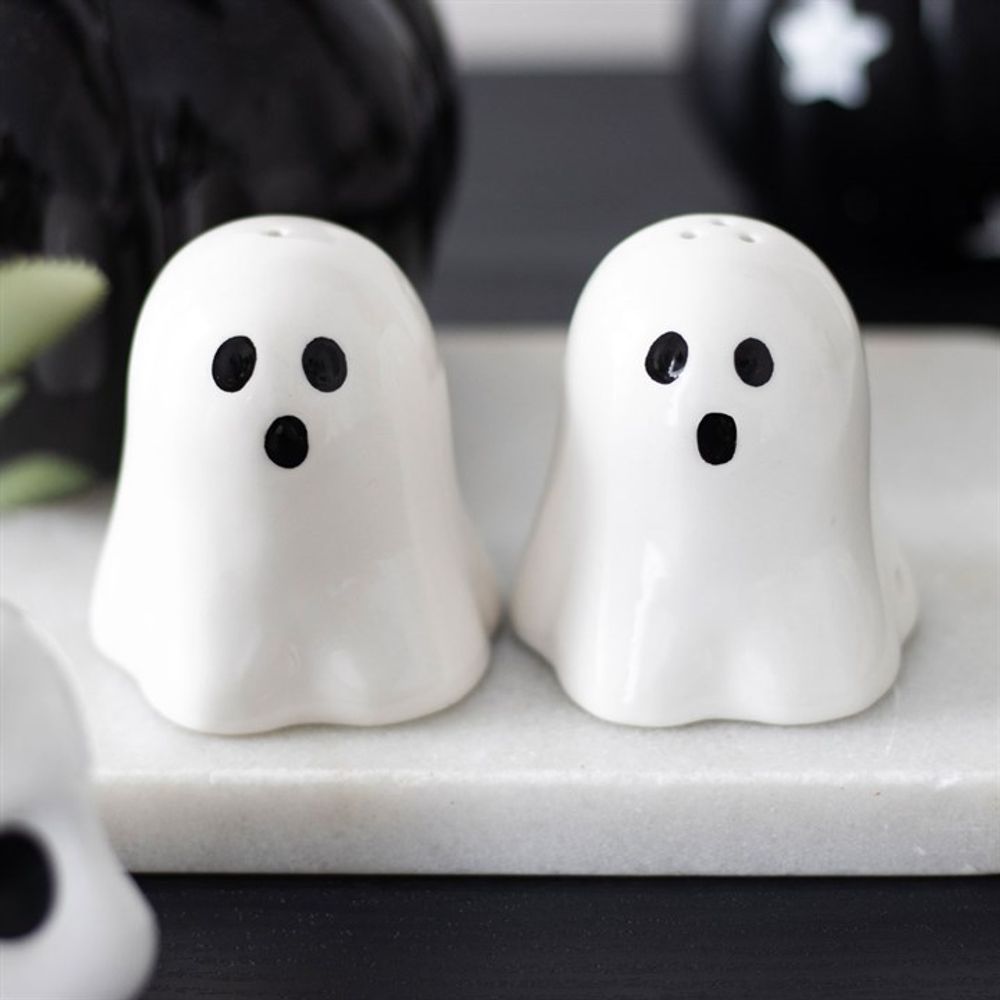 Spooky Halloween Ghost Salt and Pepper Shakers for Wicked Feasts