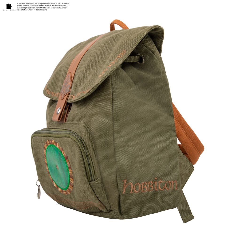 Fantasy Themed Lord of the Rings Inspired Hobbiton Cotton and PVC Backpack for Adventurous Journeys