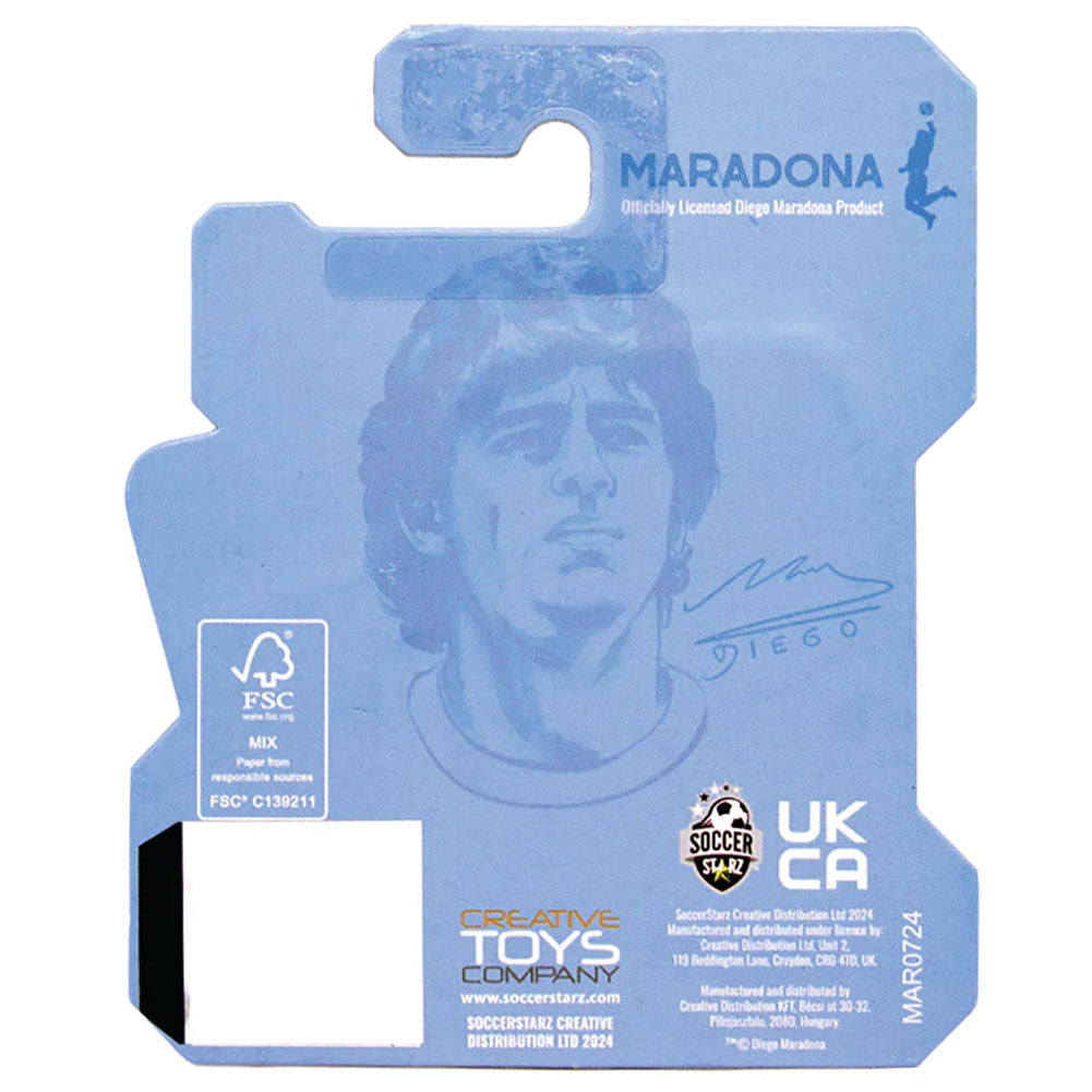 Collectible Maradona Soccer Figurine in Boca Juniors Classic Uniform - SoccerStarz Series