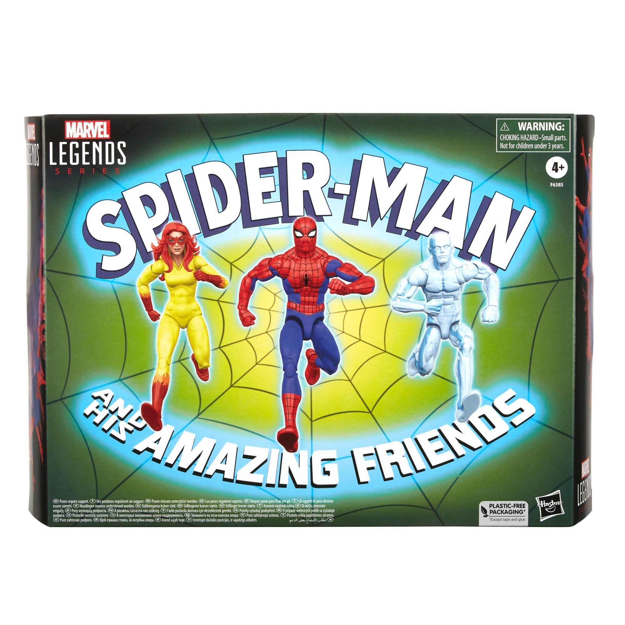 Marvel Legends Series Collectible 6 - Inch Action Figures 3 - Pack Featuring Spider - Man and His Amazing Friends
