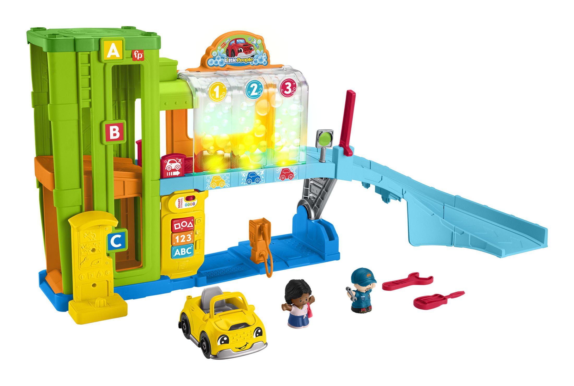 Fisher Price Little People Interactive Light-Up Learning Garage Playset