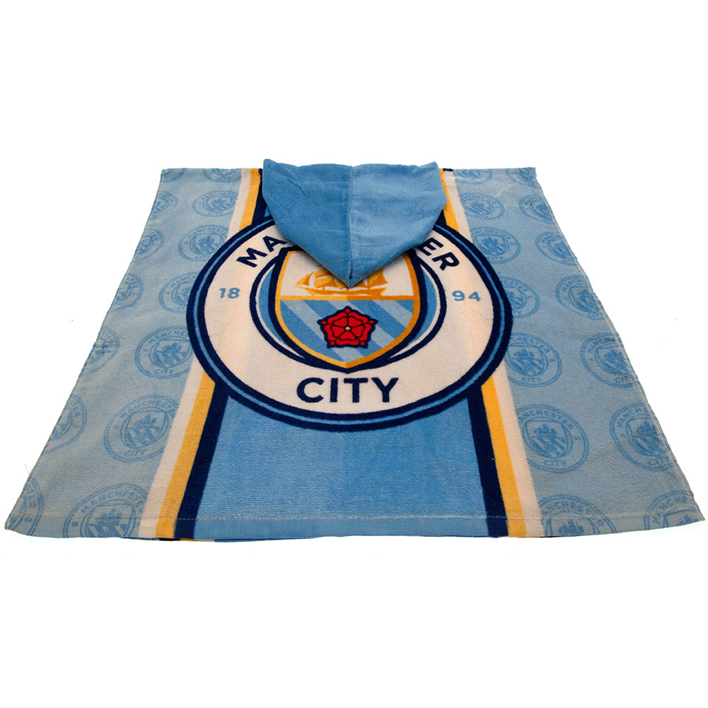 Manchester City Football Club Kids' Hooded Towel Poncho