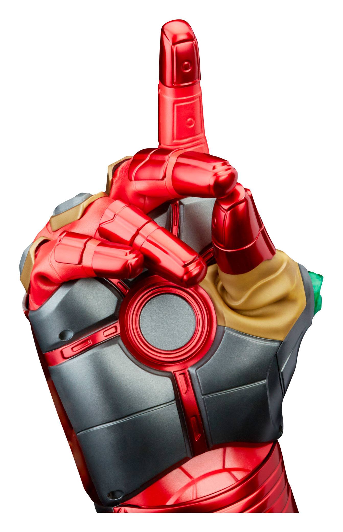 Hasbro's Premium Marvel Legends Series Articulated Electronic Iron Man Nano Gauntlet Collectible Toy