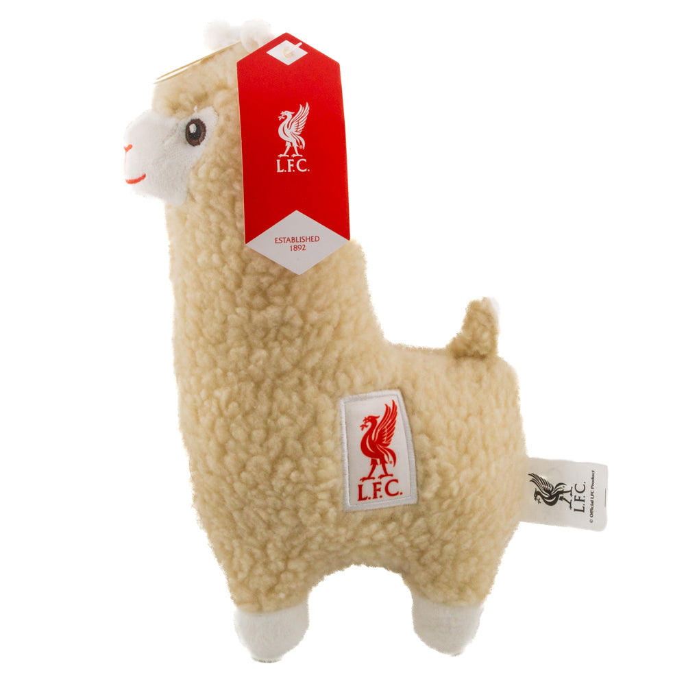 Soft Cream Liverpool FC Polyester Plush Llama about 24cm Tall
