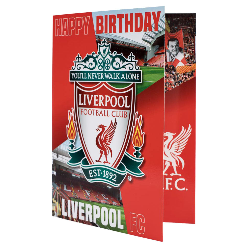 Musical Liverpool Football Club Birthday Greeting Card