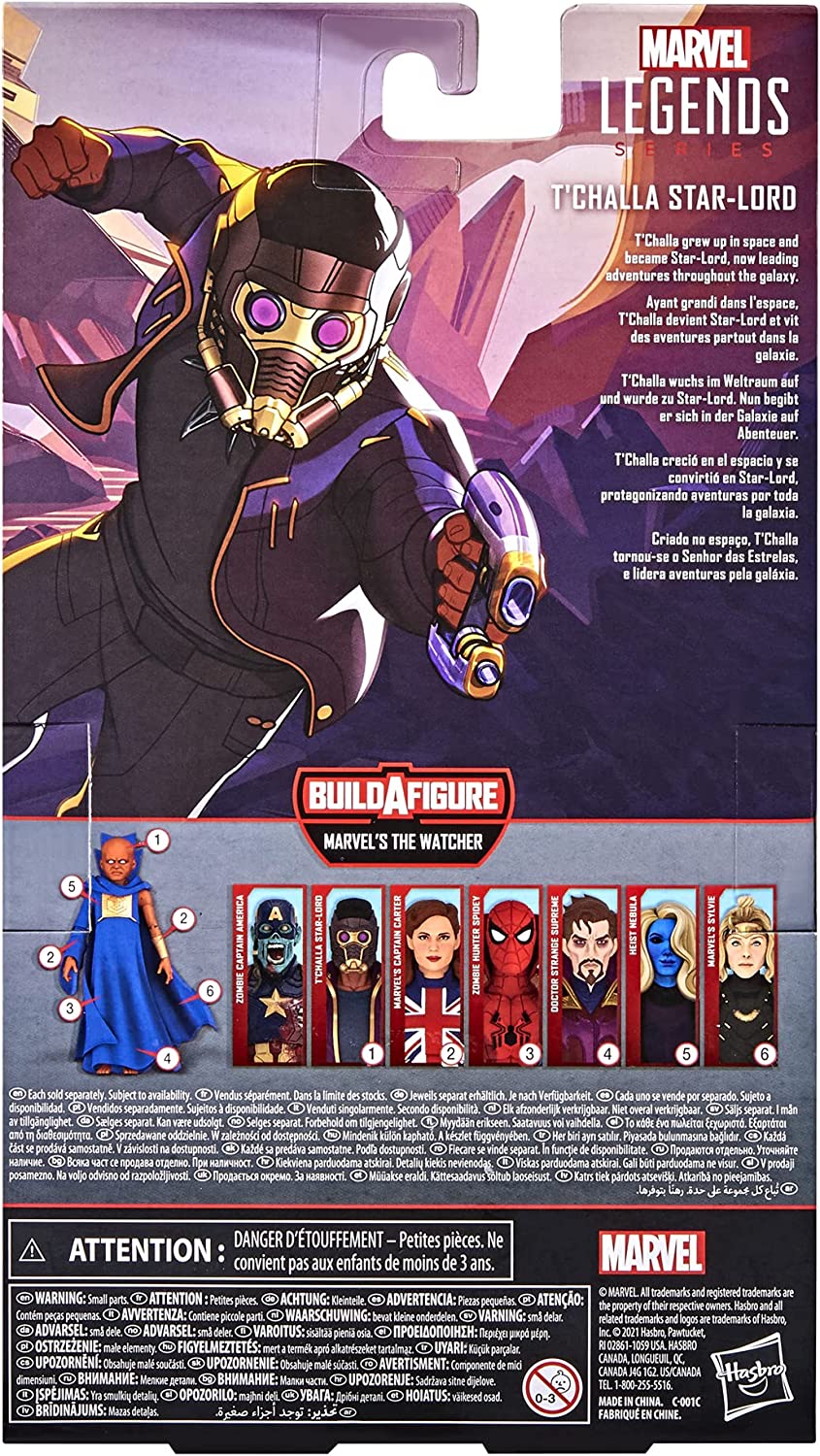 Hasbro 6-Inch Premium Marvel Legends Series What If T'Challa as Star-Lord Action Figure