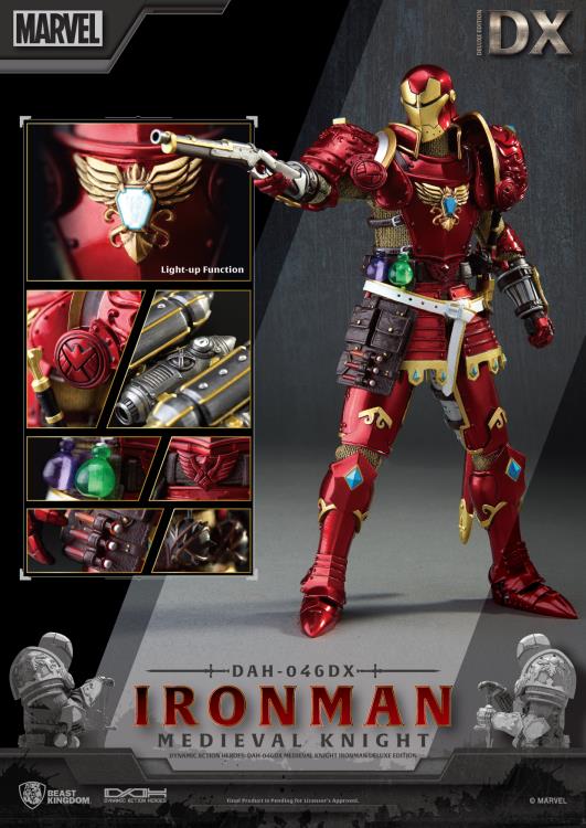 Marvel Deluxe Dynamic Action Heroes Medieval Knight Iron Man Figure