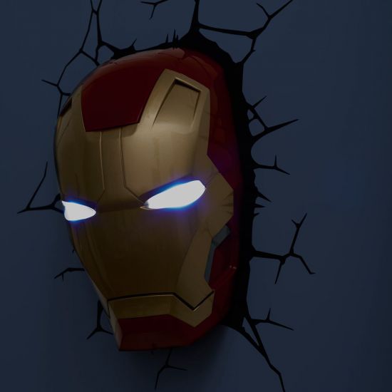 3D Marvel Iron Man Helmet Wall Light with Stunning LED Effect