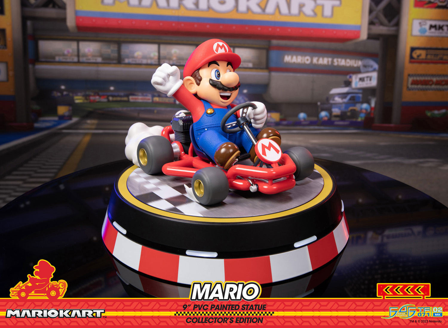 Collector's Edition Mario Kart Super Mario PVC Statue with LED Base