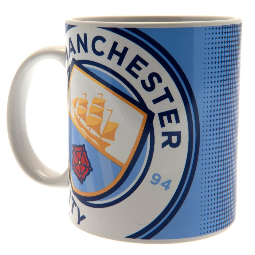 Manchester City Football Club Halftone Design Ceramic Coffee Mug