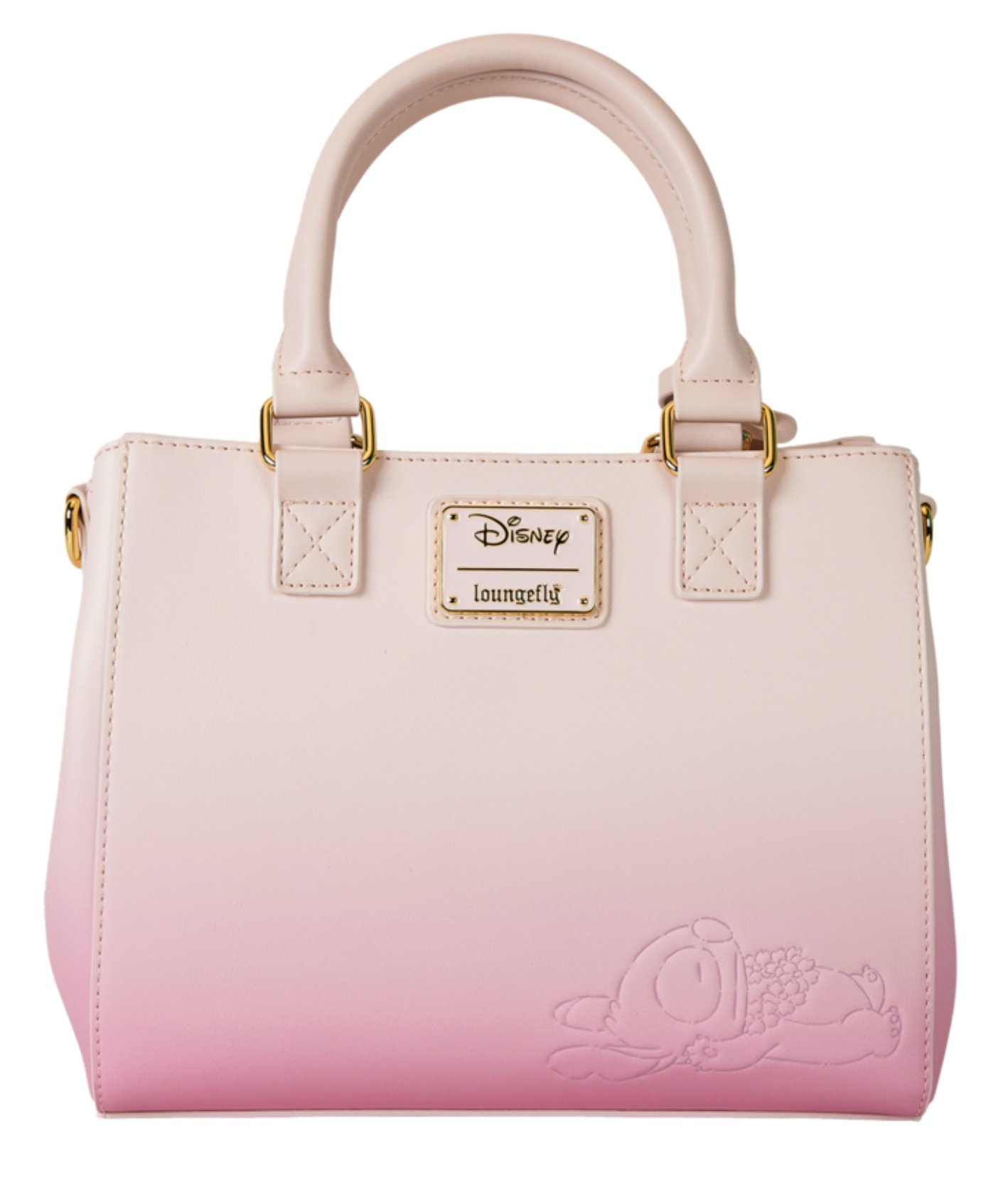 Loungefly Disney Soft Pink Stitch and Angel Adjustable Crossbody Bag