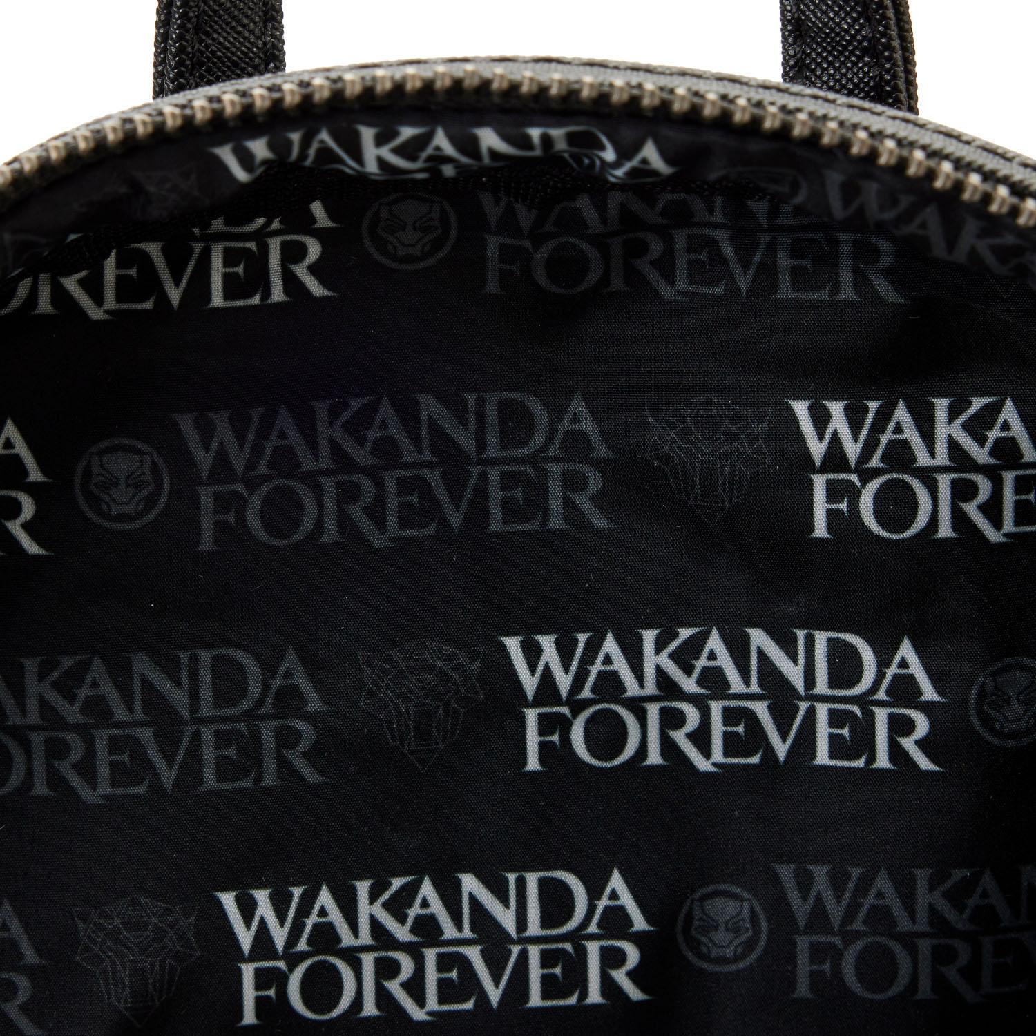 Loungefly Licensed Marvel Black Panther Wakanda Forever Themed Figural Mini Backpack for Fashionable Carry