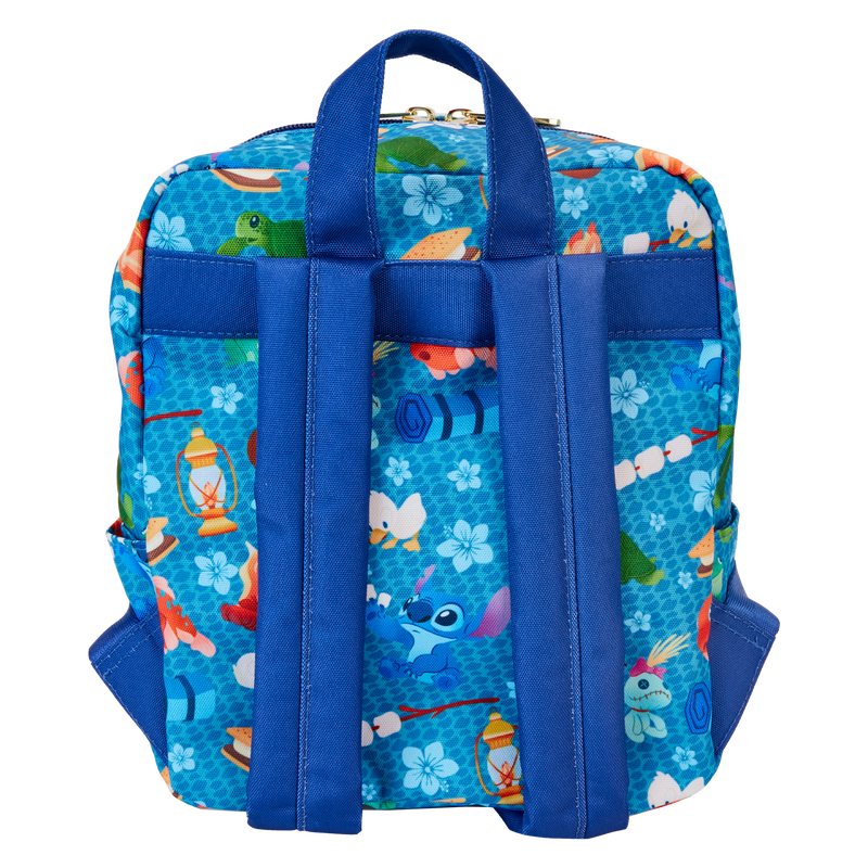 Loungefly Disney Mini Nylon Backpack with Stitch Camping Cuties All - Over Print