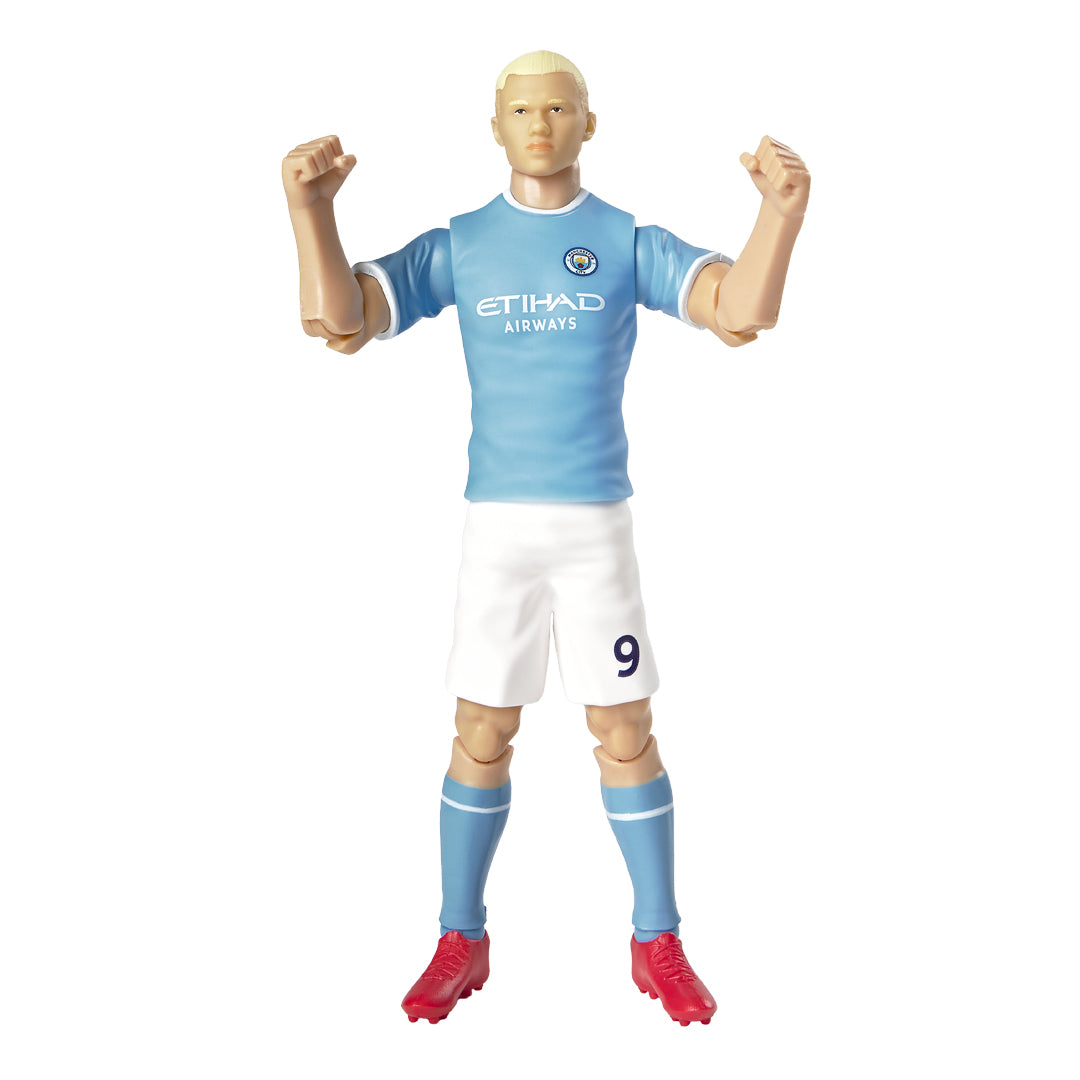 20cm Tall Manchester City Erling Haaland 9 Detailed Action Figure with Football