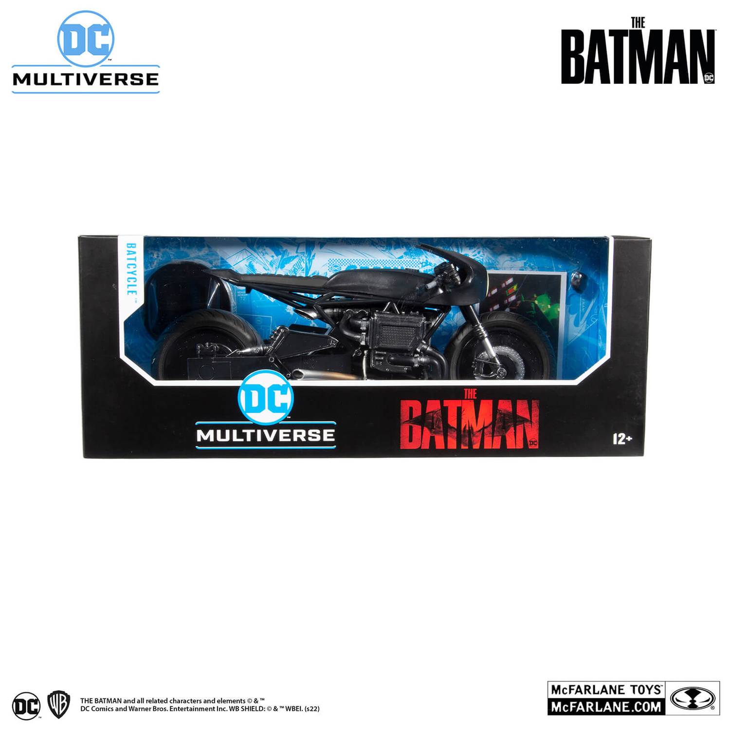 McFarlane DC Multiverse Collectible The Batman's Iconic Batcycle Vehicle Toy