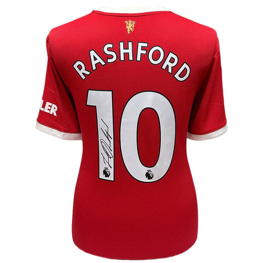 Authentic Marcus Rashford Signed Manchester United 2021 - 2022 Replica Shirt