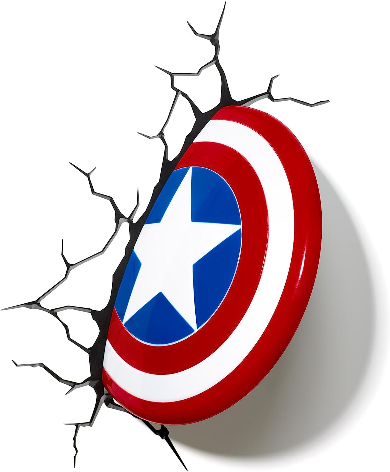 3D Wall - Mounted Decorative Lighting: Marvel Captain America's Shield Illuminator