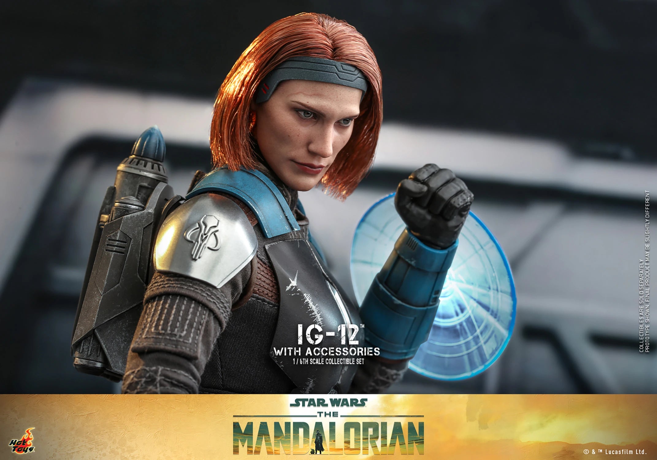 Hot Toys 1/6 Scale Mandalorian IG-12, Grogu & Accessories Collectible Set