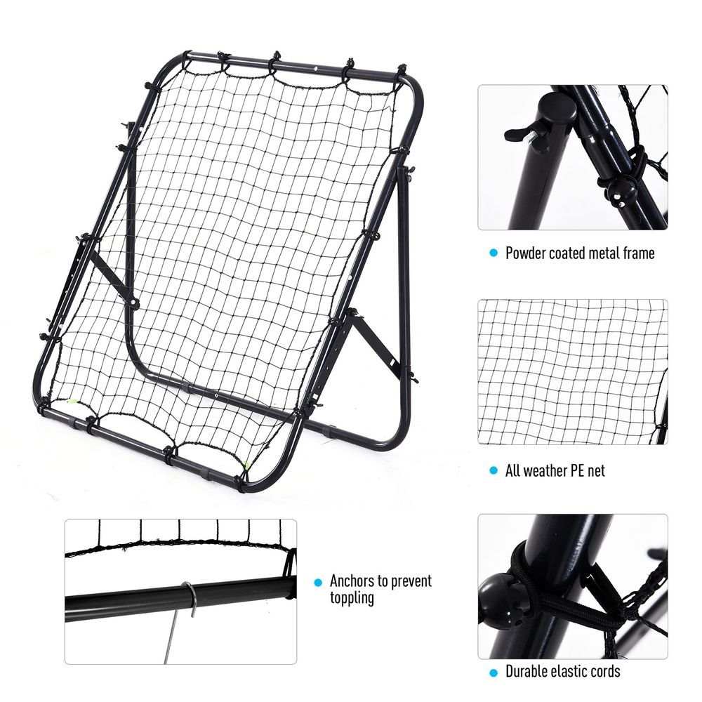 Adjustable Football Rebounder Net for Kids and Adults Training Practice Goal