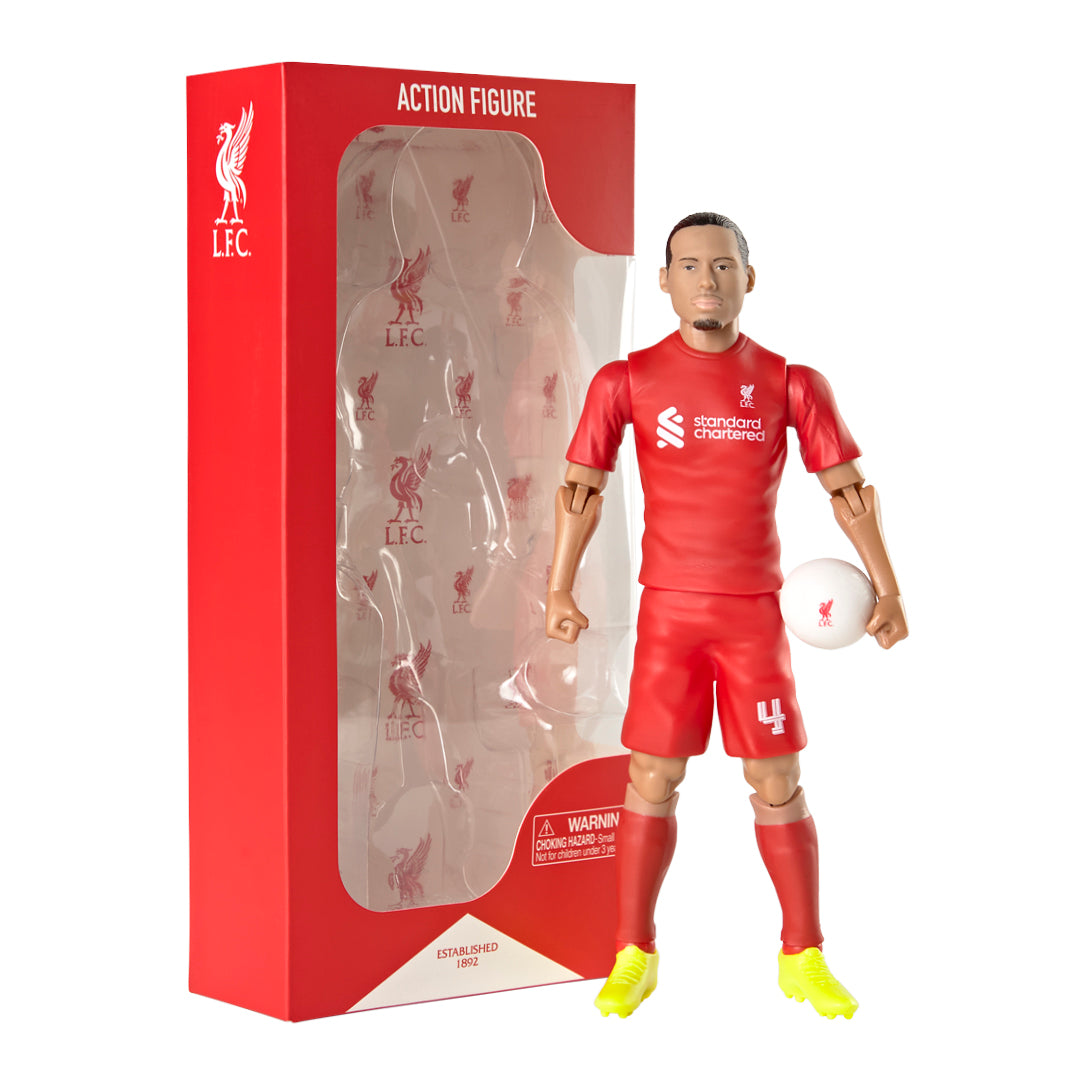 20cm Tall Liverpool's Virgil Van Dijk No.4 Action Figure with Football