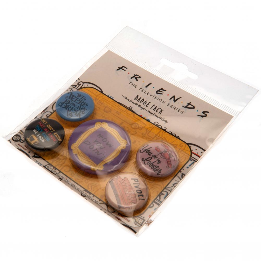 Assorted Size Set of Eye - catching Friends Button Badges