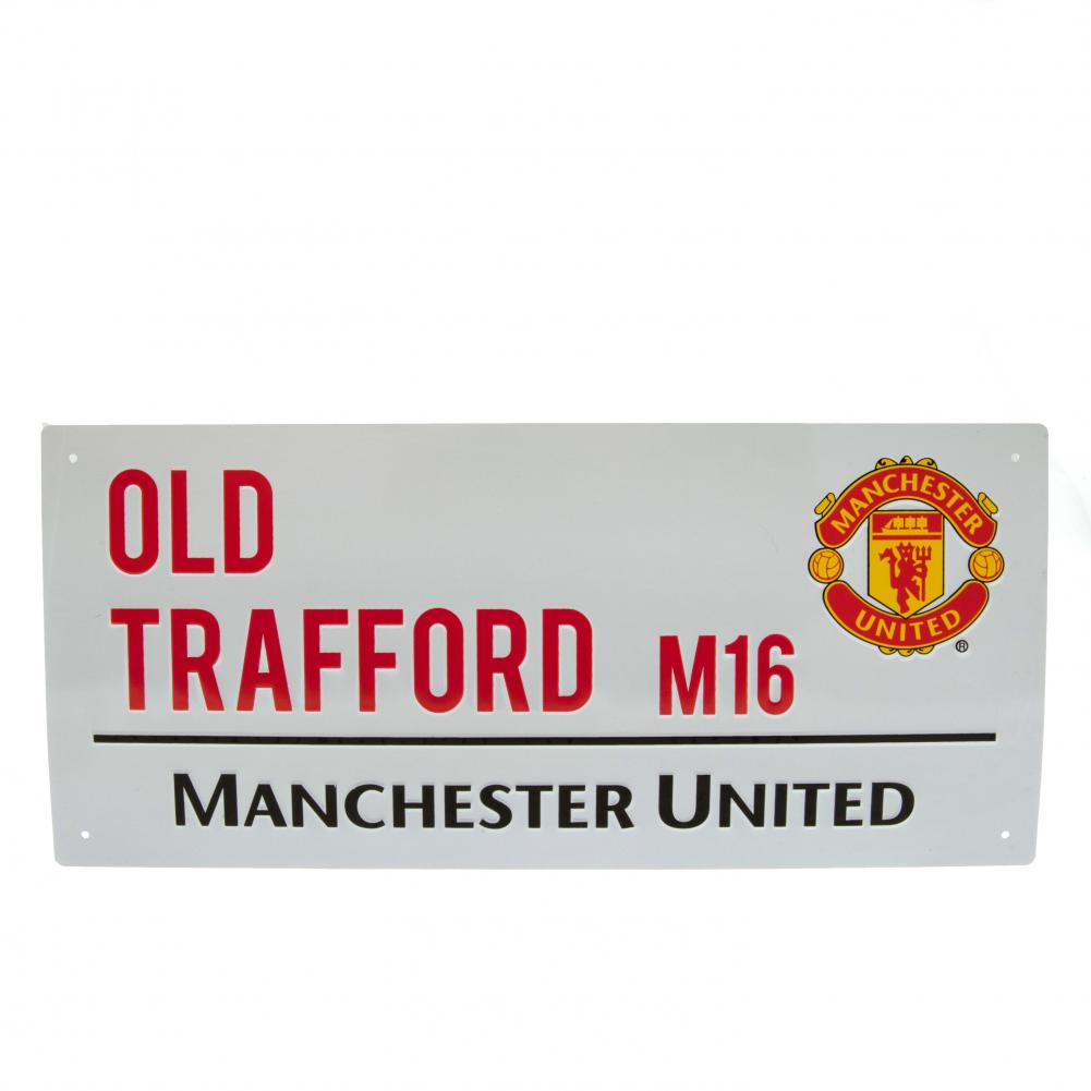 Manchester United Football Club Old Trafford Authentic Stamped Metal Wall Decor Street Sign