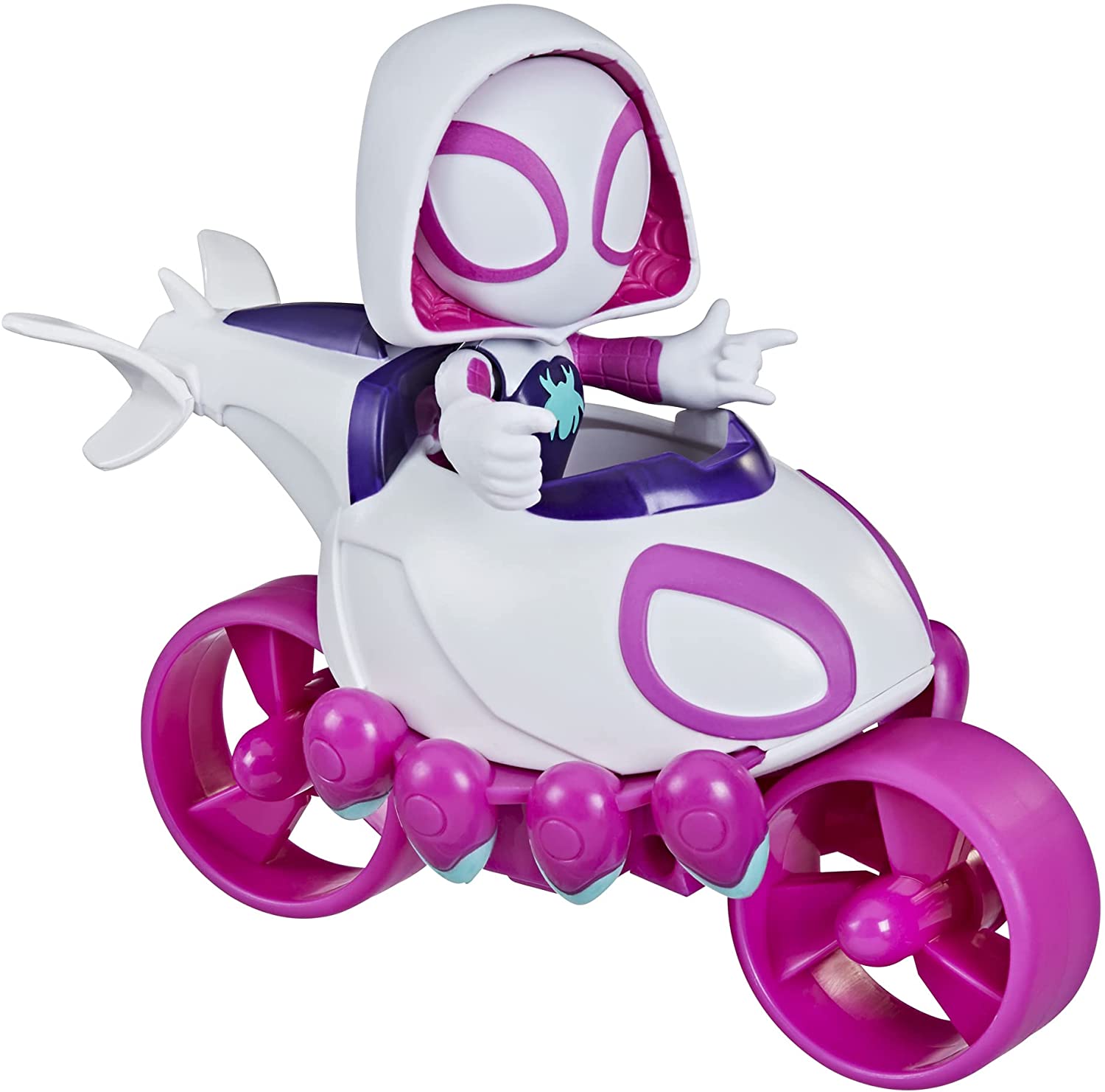 Marvel Spidey and His Fantastic Friends' Ghost Spider Helicopter Cycle Toy