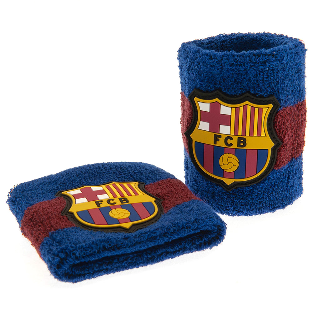 Official FC Barcelona Soft Cotton Sweat Wristbands for Sports Fans