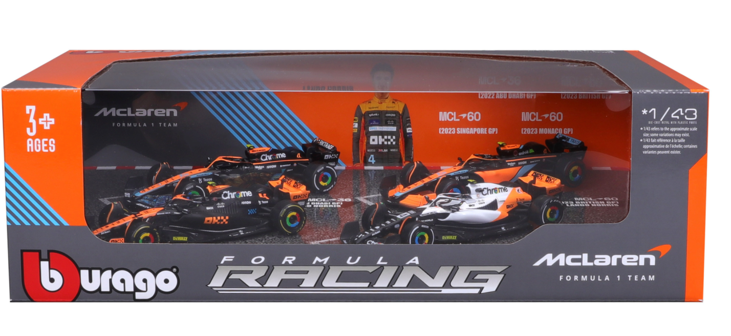 Official 4 - Pack Collector's Edition: Formula 1 McLaren F1 Lando Norris Highlights Set
