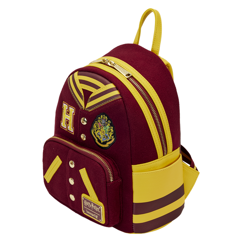 Loungefly Licensed Harry Potter Gryffindor House Crest Varsity Style Mini Backpack for Fandom Lovers