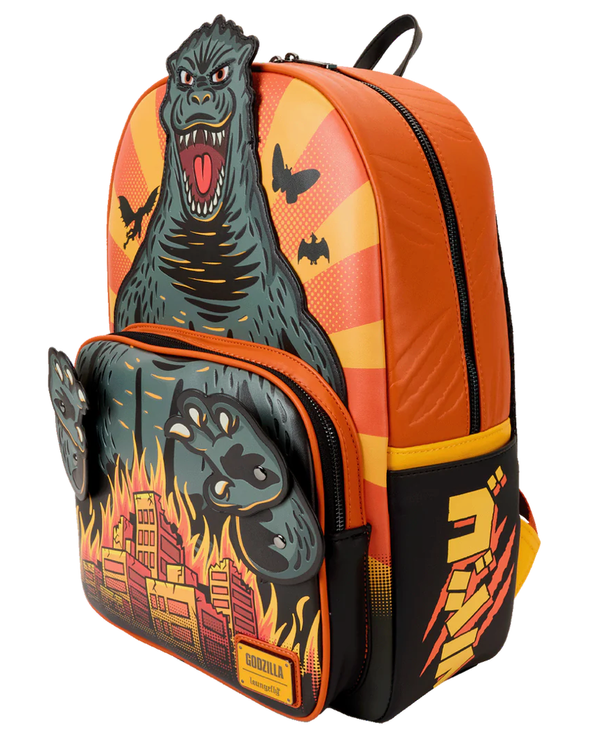 Loungefly Fashionable Full-Size Godzilla Cosplay Backpack