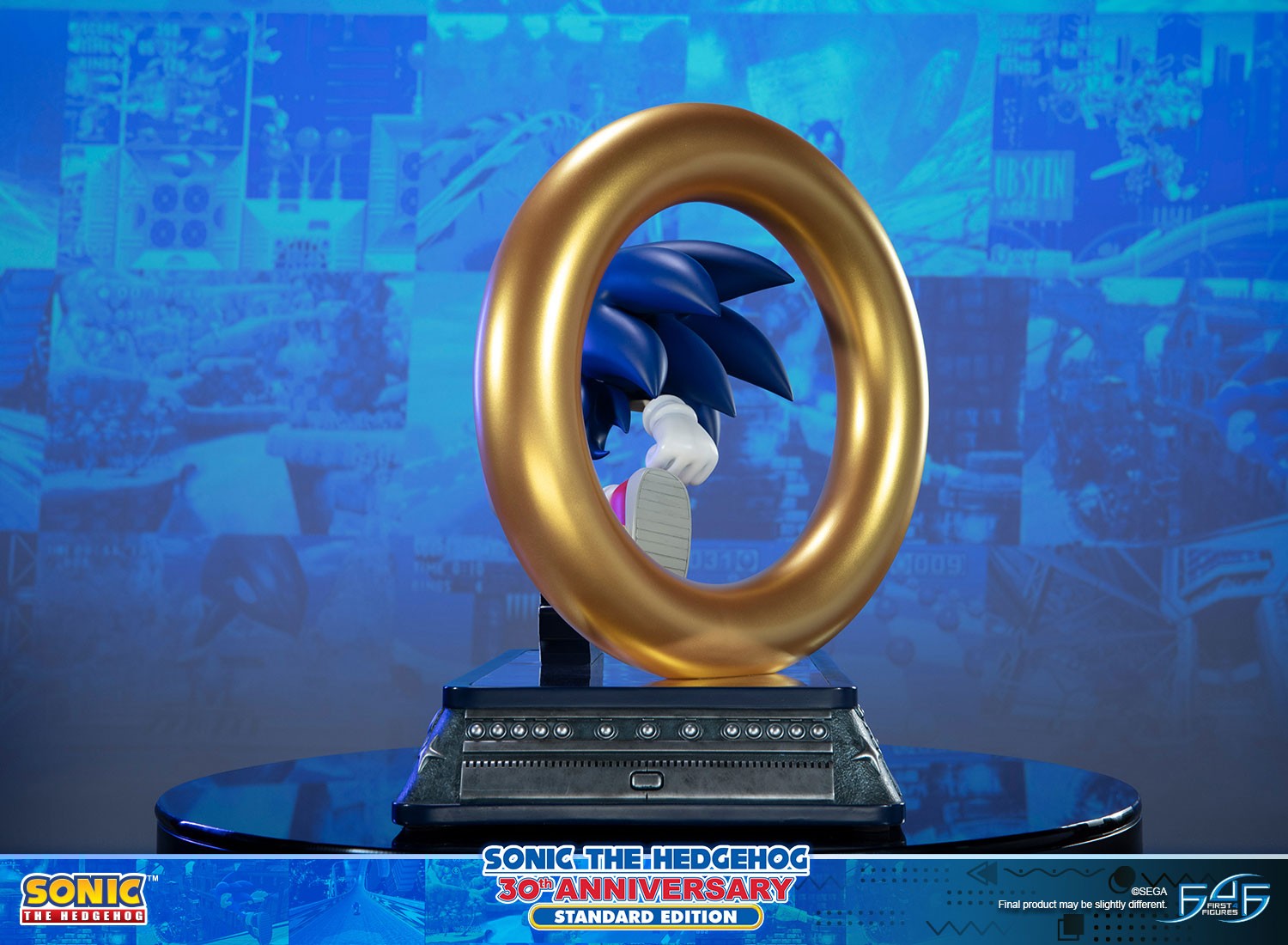 First4Figures Collectible Sonic The Hedgehog 30th Anniversary Sonic Statue for Gaming Enthusiasts