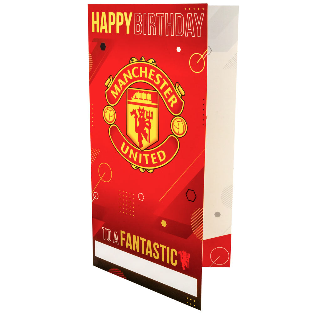 Personalized Manchester United Football Club Birthday Greeting Card