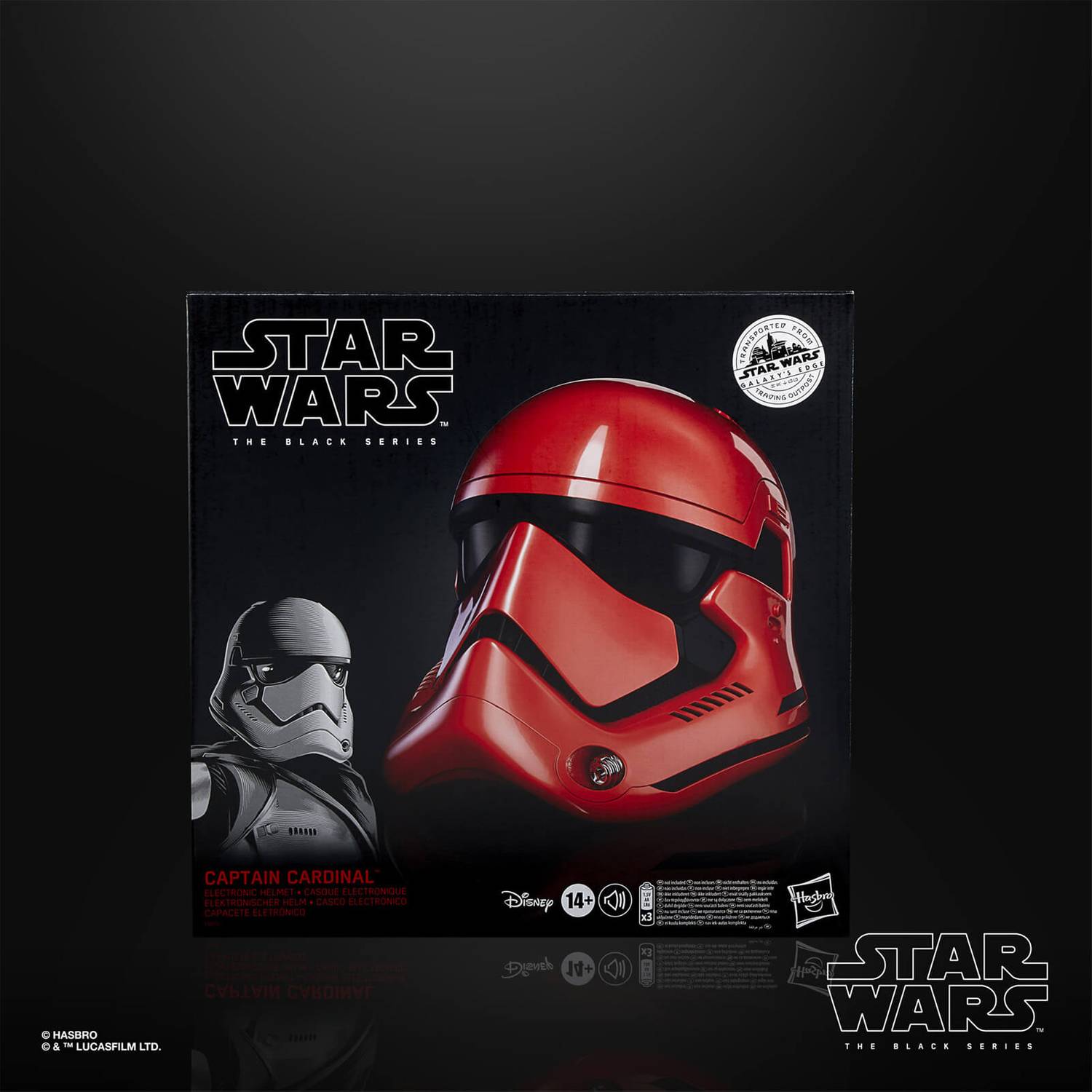Hasbro Star Wars The Black Series Galaxy’s Edge Electronic Captain Cardinal Helmet for Role - Playing and Collecting