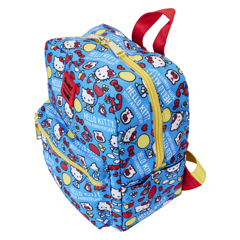 Loungefly Sanrio Hello Kitty 50th Anniversary All-Over Print Compact Nylon Mini Backpack