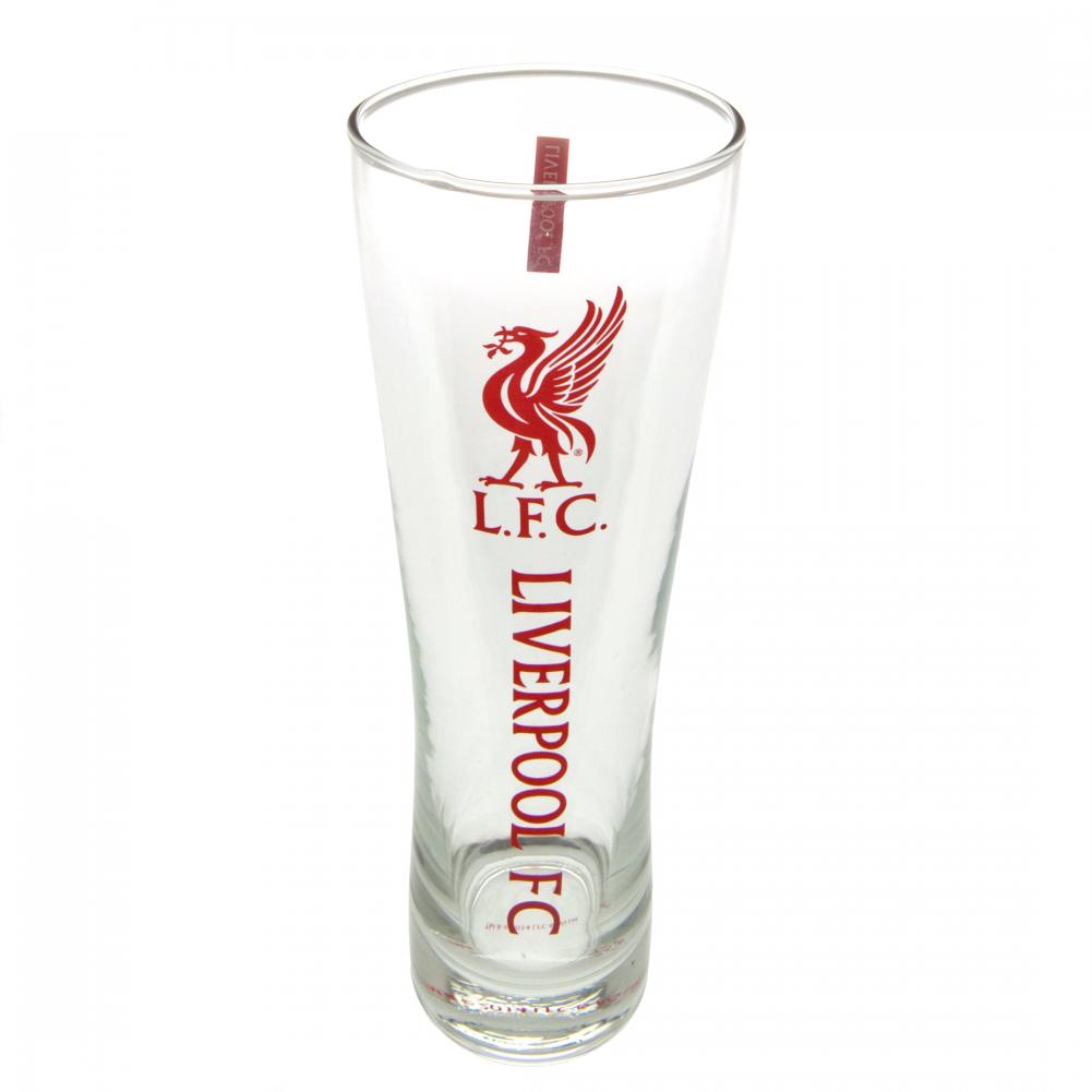 Officially Licensed Liverpool FC Tall and Slender Pilsner Style Beer Drinking Glass