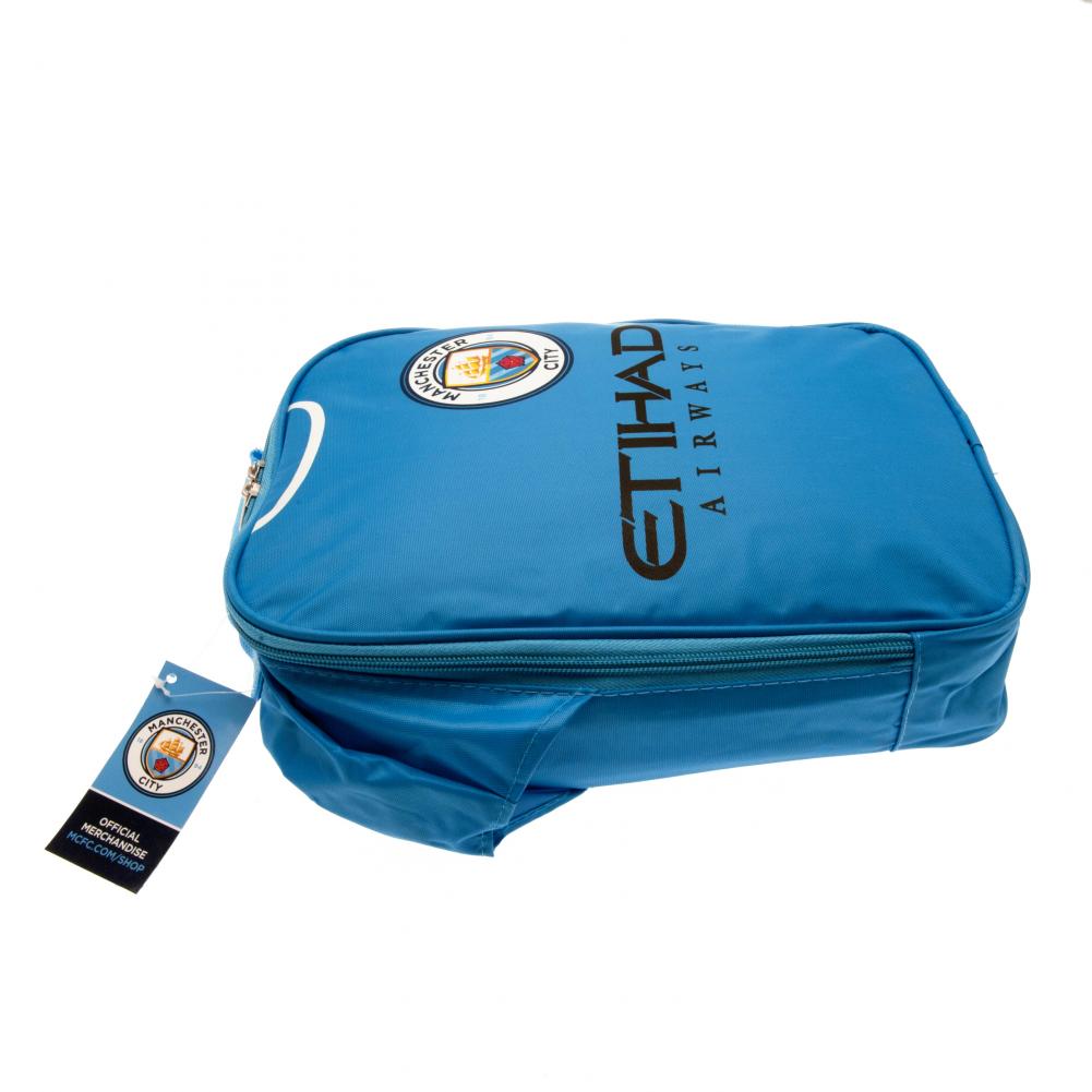 Manchester City Football Club Kit Inspired Lunch Bag with Double - Zip Design