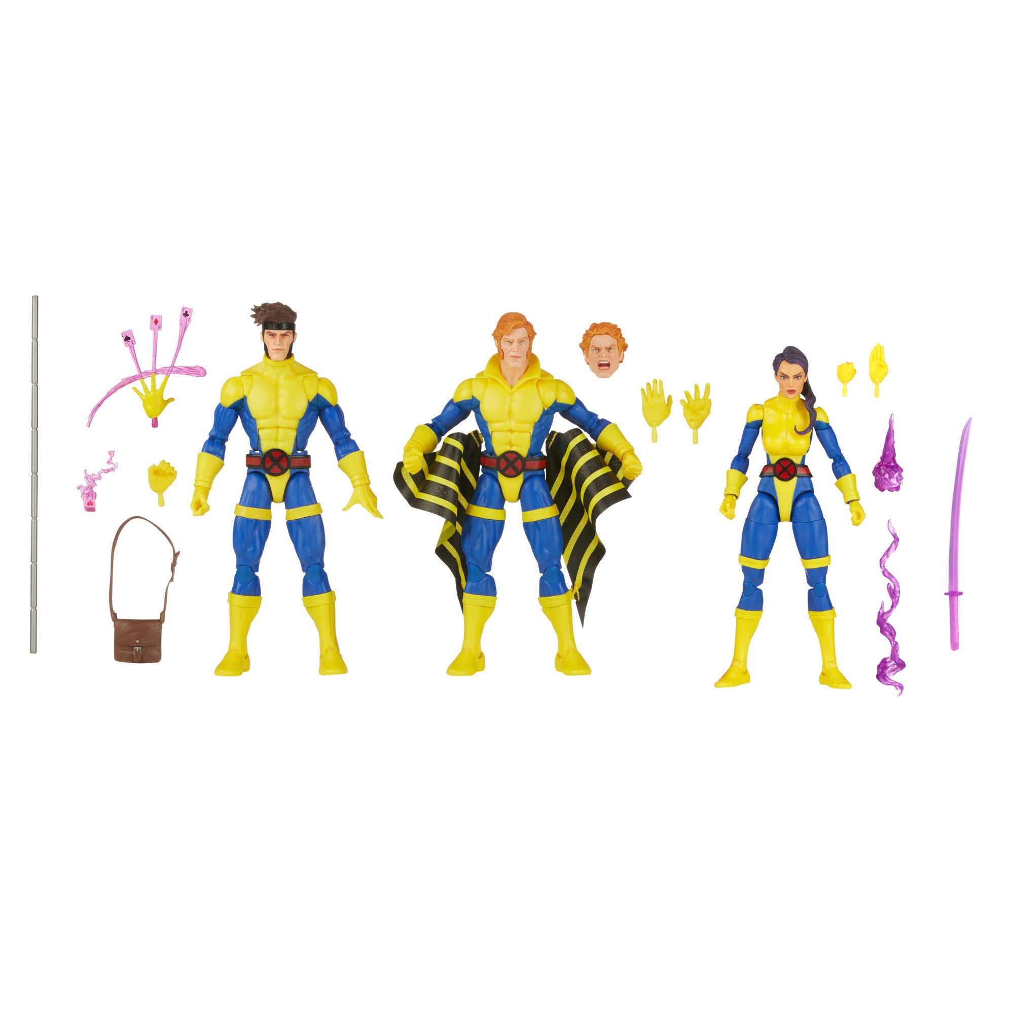 Pre - Order: Hasbro Marvel Legends 6 - Inch Banshee, Gambit & Psylocke Action Figures, Mid - May Release