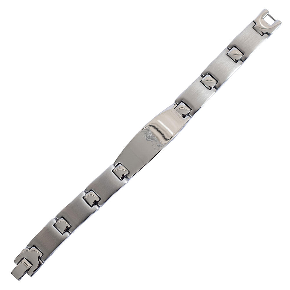Stunning Liverpool FC Oval Plate Stainless Steel Link Bracelet for Fans