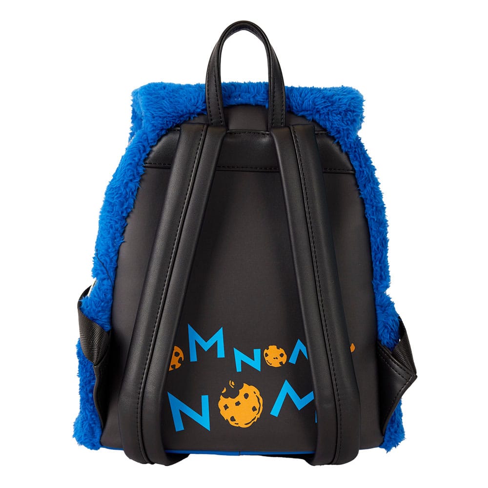 Loungefly Adorable Sesame Street Cookie Monster Fuzzy Plush Mini Backpack