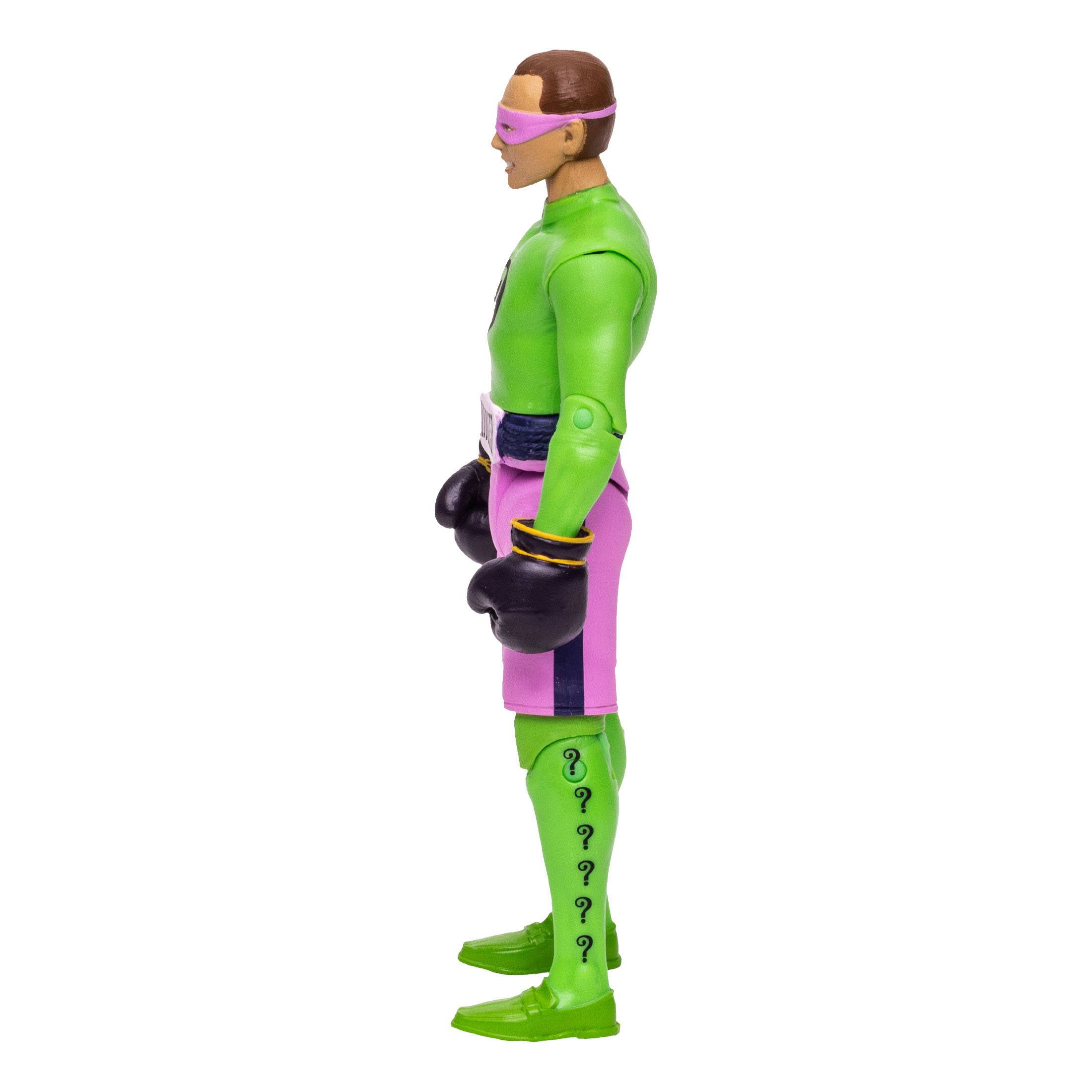 McFarlane DC Retro Collectible - 1960s Batman TV Show Inspired Riddler Boxing Action Figure for Posing and Play
