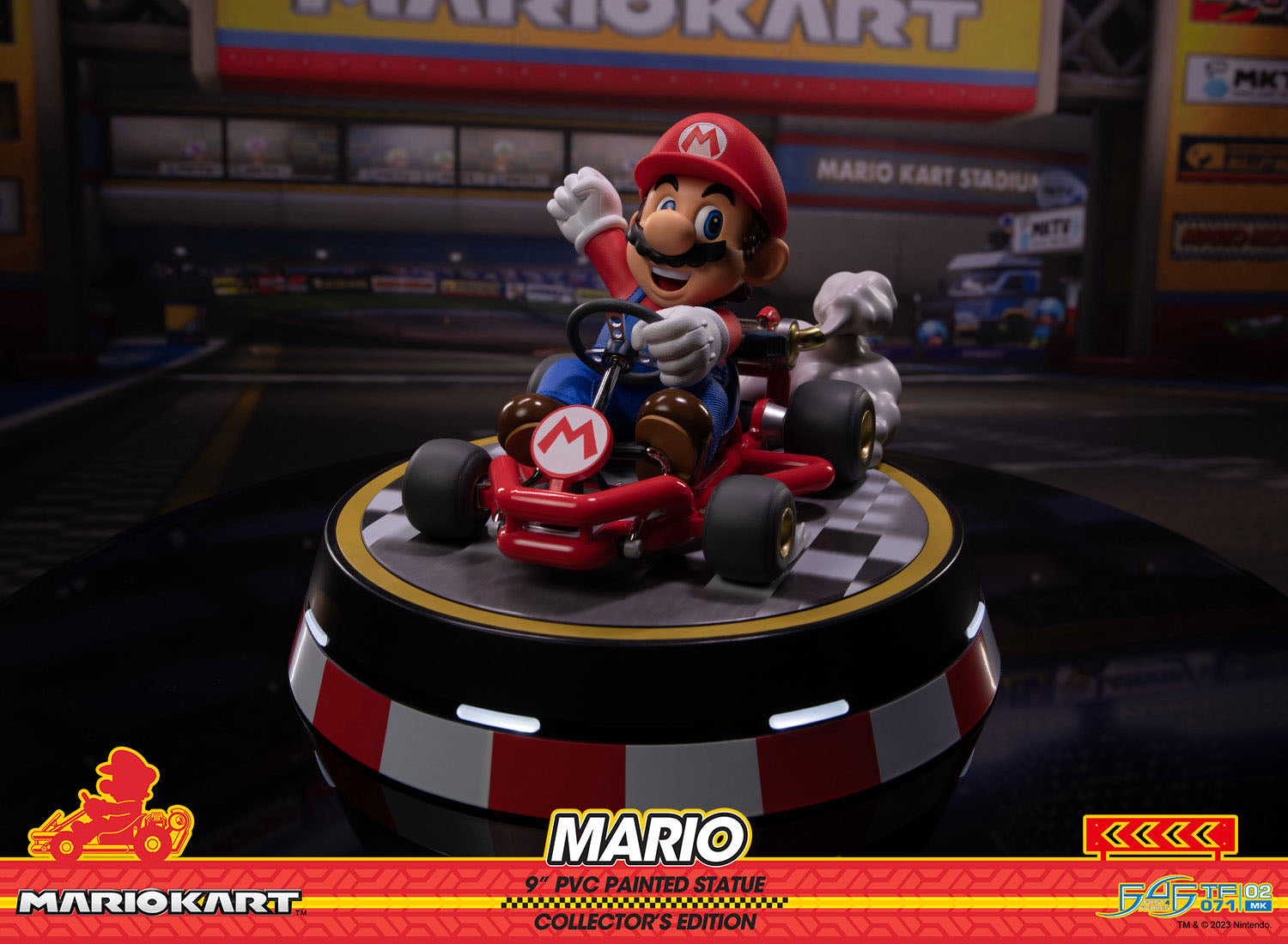Collector's Edition Mario Kart Super Mario PVC Statue with LED Base