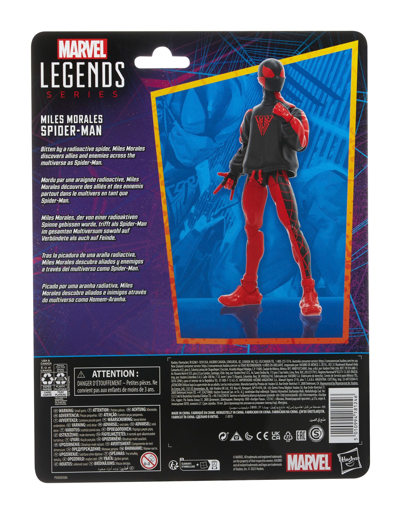 Hasbro Marvel Legends Retro 6-Inch Miles Morales Spider-Man Action Figure