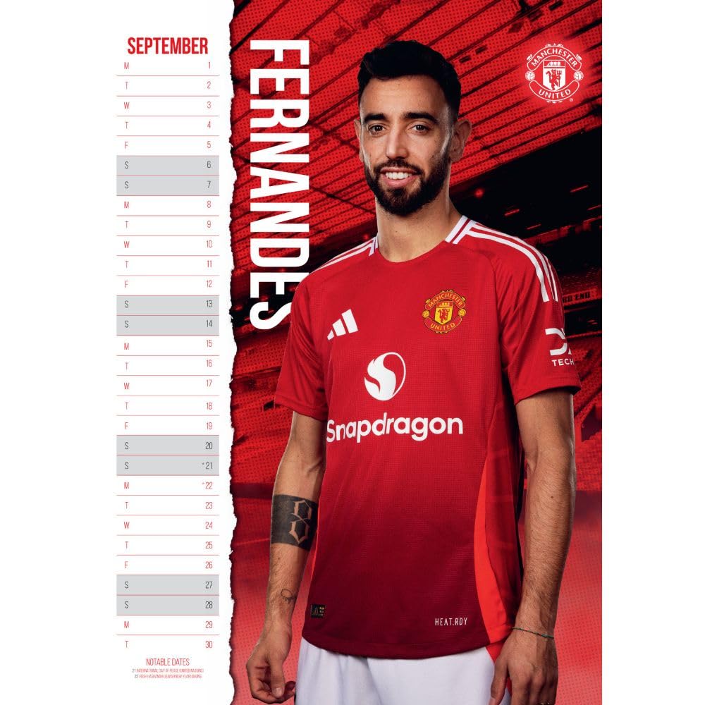 2025 Manchester United Football Club Official A3 Wall Calendar