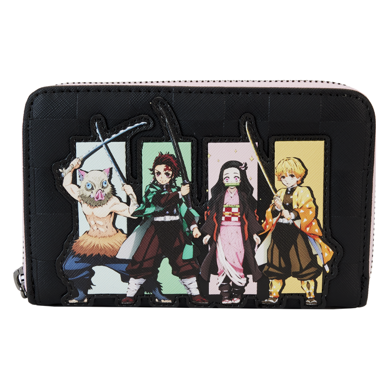 Loungefly Zip Around Wallet Featuring Demon Slayer Heroes Group Design