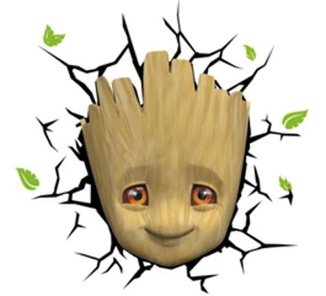 Marvel Guardians of the Galaxy 3D Decorative Night Light Featuring Baby Groot